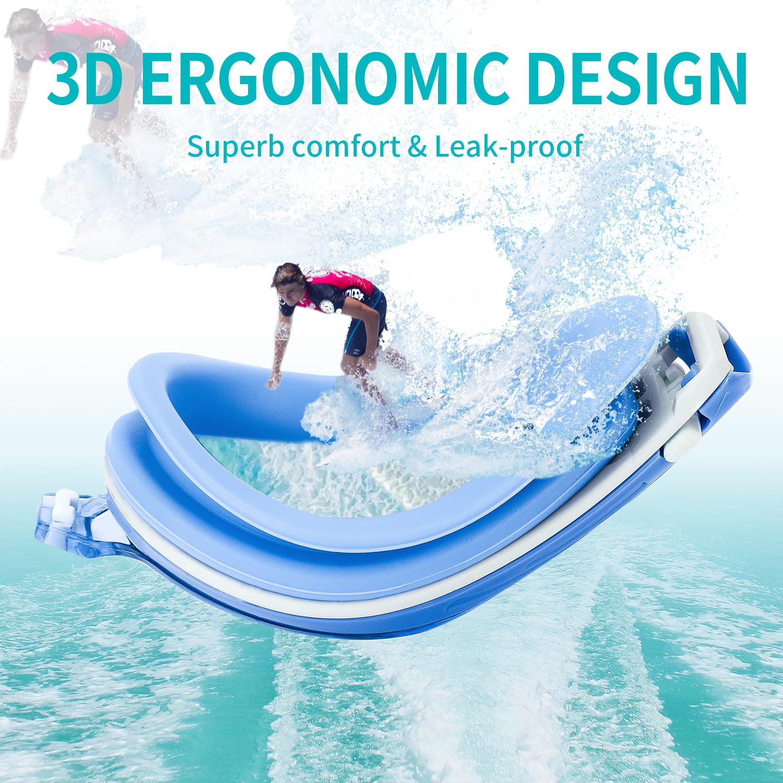 iGym Swim Goggles ShortSighted,Nearsighted Optical Swimming Goggles Anti-Fog UV Protection Adjustable Buckle For Women Men - Image 4