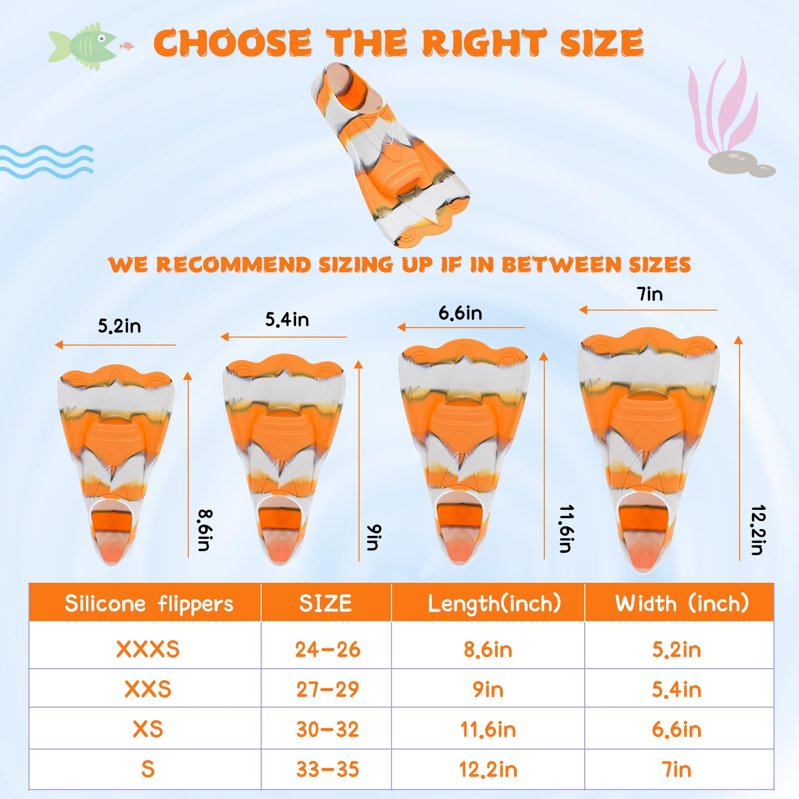 Kids Swim Training Fins, Comfortable Silicone Short Fins for Lap Swimming Flippers, Travel Size Flipper for Kids with Mesh Bag - Image 4